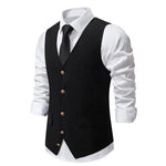 Stilvolle Herrenweste aus Wildleder – Vintage-Grün, Slim Fit