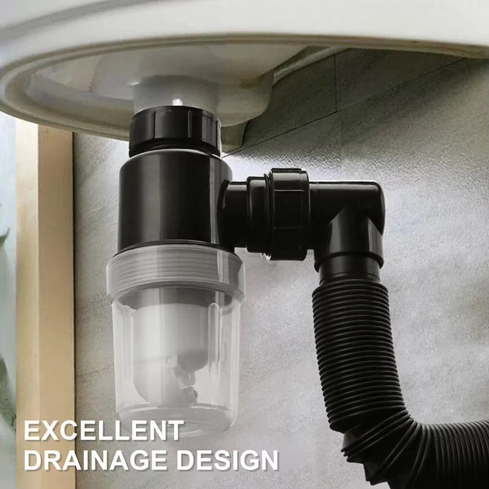Effizienter Abflussfilter mit Geruchsneutralisierung für Waschbecken