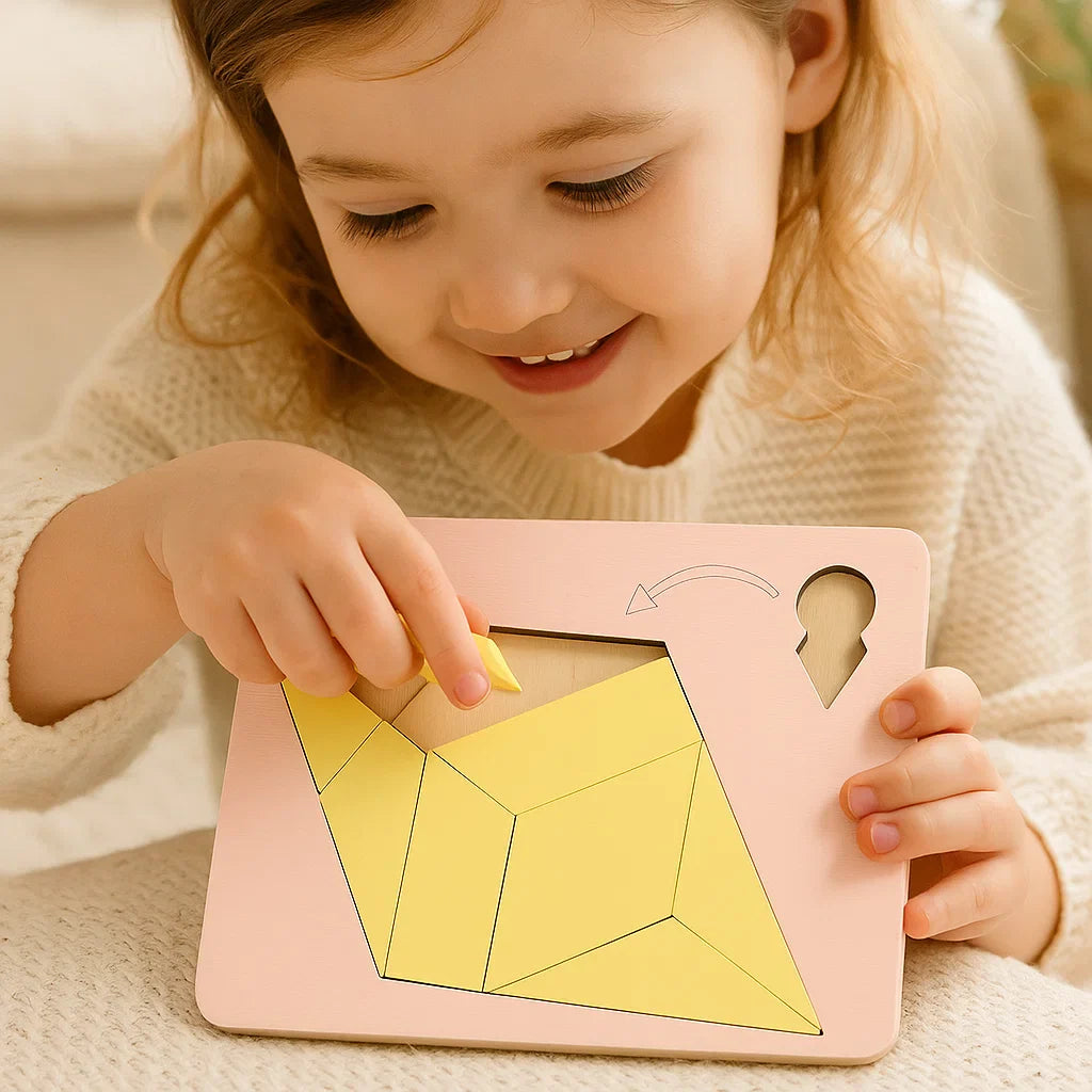 Wooden Puzzle Game Tangram Riddle