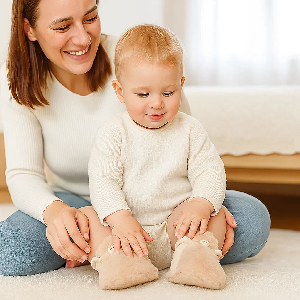 Baby socks with velvety material - Fluffy slippers