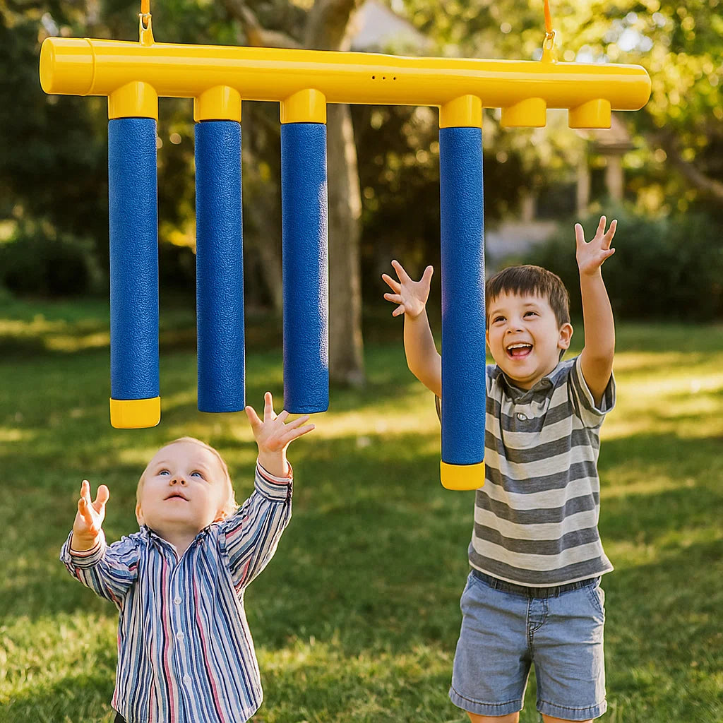 Reaction game for children with falling sticks