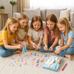 Children's playset with magnetic fashion pieces