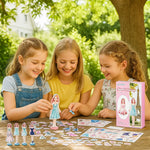 Children's playset with magnetic fashion pieces