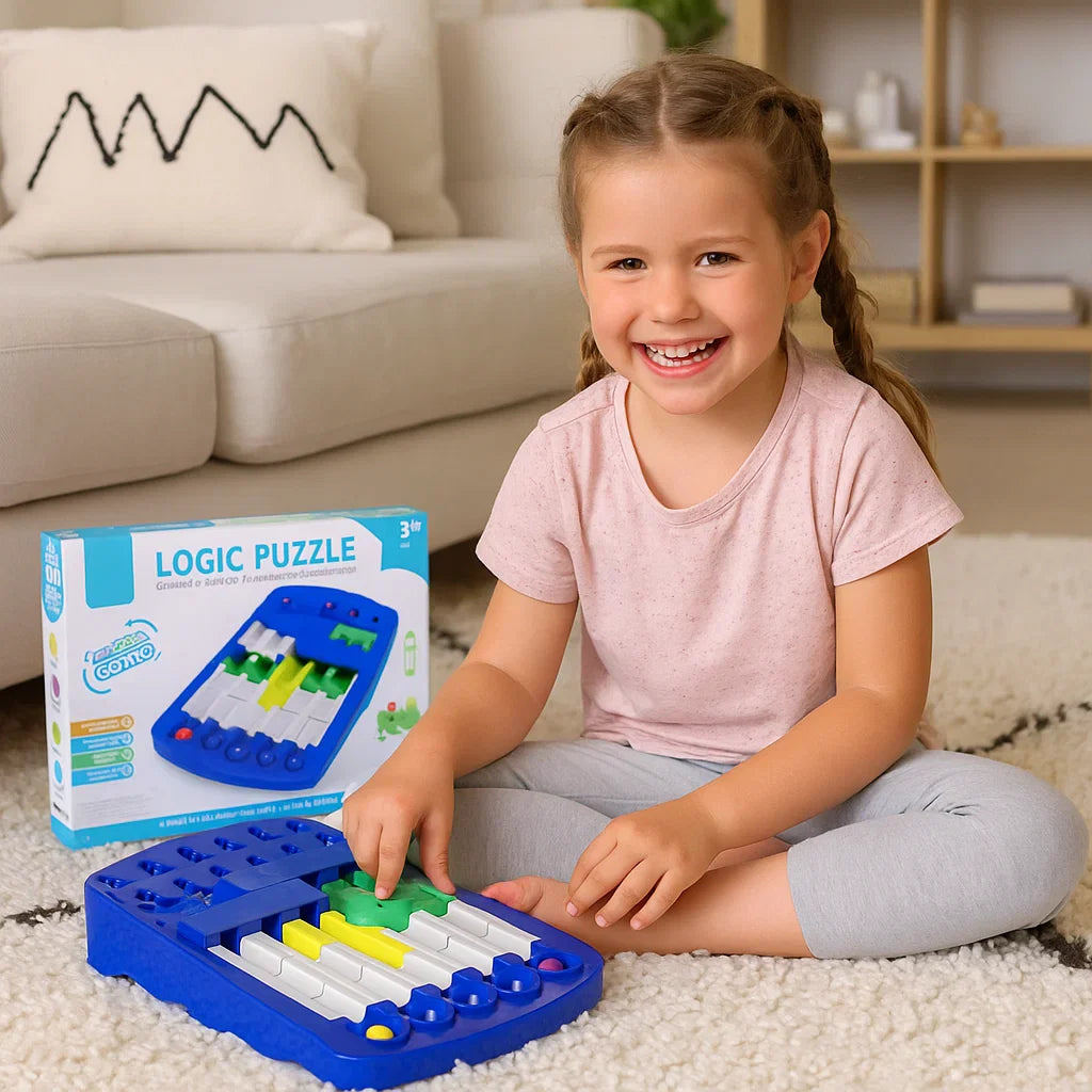 Logic and Learning Game with Marbles – Puzzle for Children