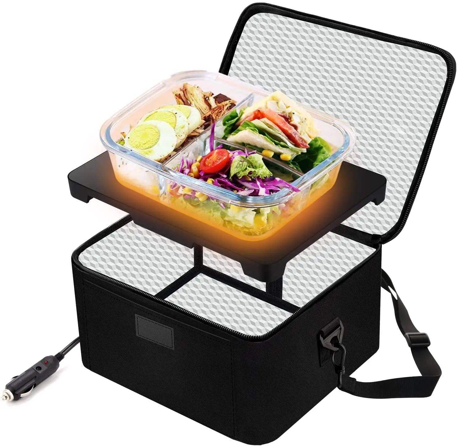 Electric Portable Food Warmer Lunch Box with 3-in-1 Plug