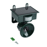 Solar-powered, weather-resistant bird repellent system with PIR sensor