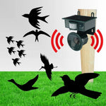 Solar-powered, weather-resistant bird repellent system with PIR sensor