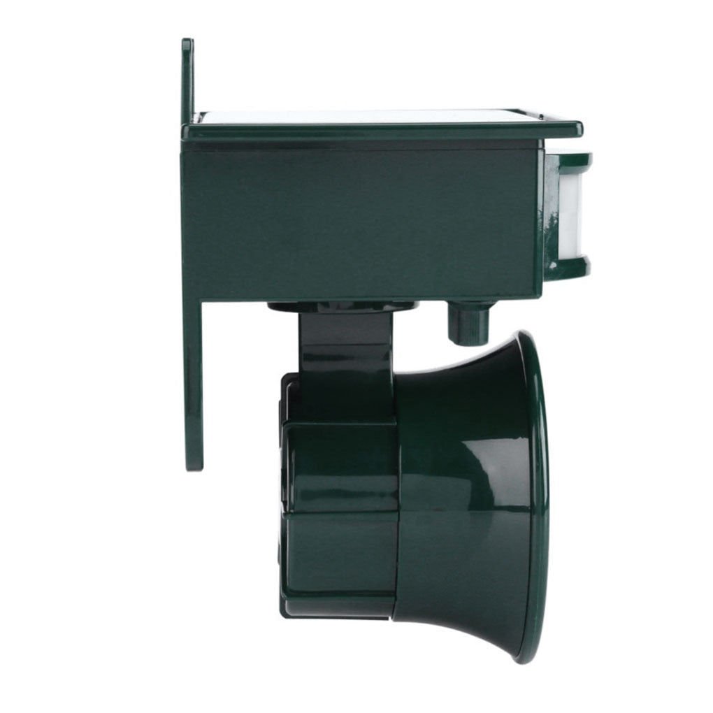 Solar-powered, weather-resistant bird repellent system with PIR sensor