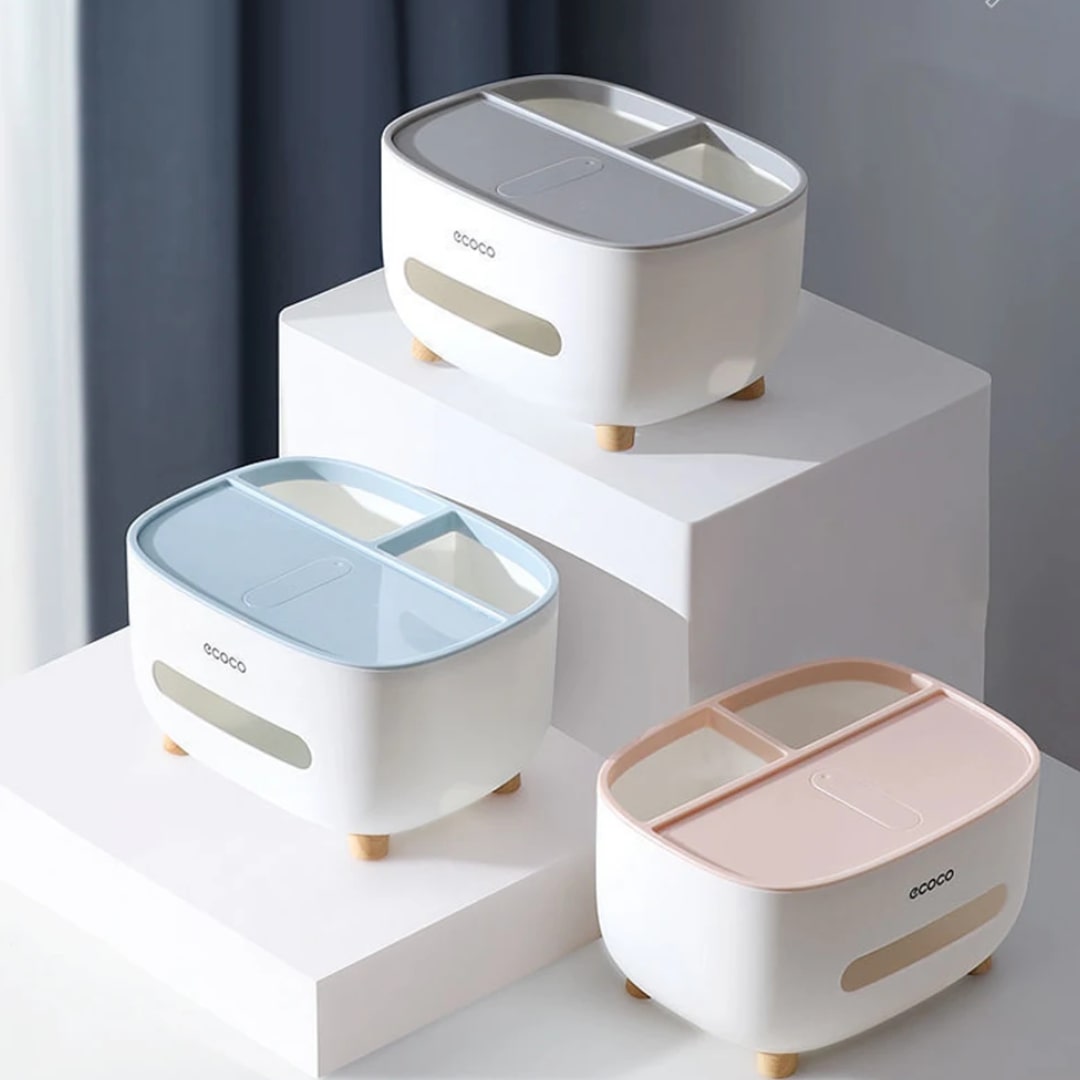 TidyBox: Stylish Storage Box with Phone Holder