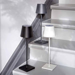 Modern cordless table lamp with touch dimmer and rechargeable battery