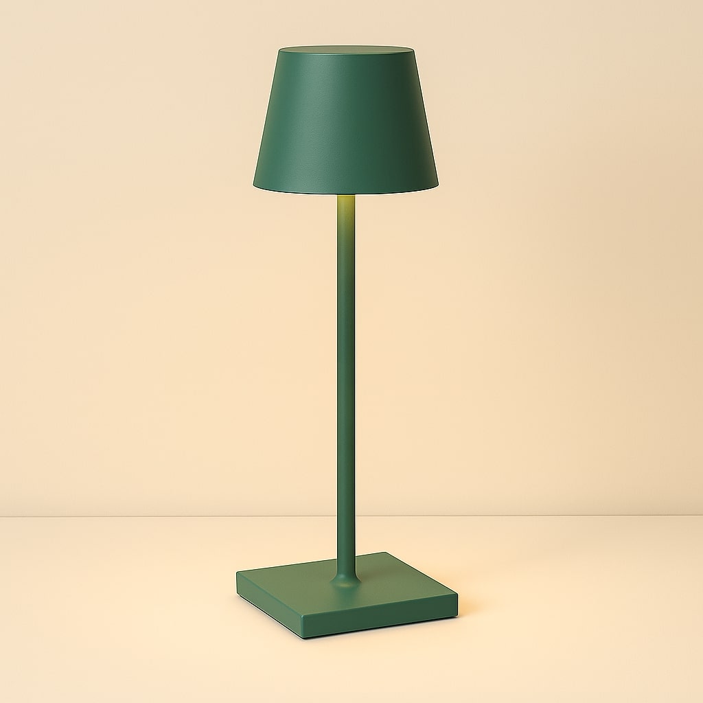 Modern cordless table lamp with touch dimmer and rechargeable battery