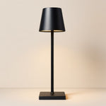 Modern cordless table lamp with touch dimmer and rechargeable battery