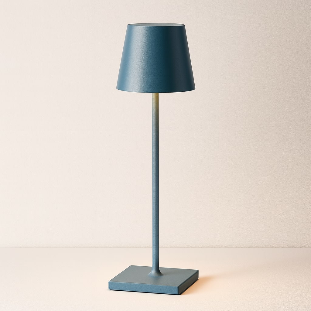 Modern cordless table lamp with touch dimmer and rechargeable battery