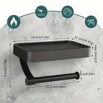 Elegant stainless steel toilet paper holder with shelf