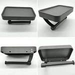 Elegant stainless steel toilet paper holder with shelf