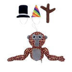 Plush toy of a colorful monkey