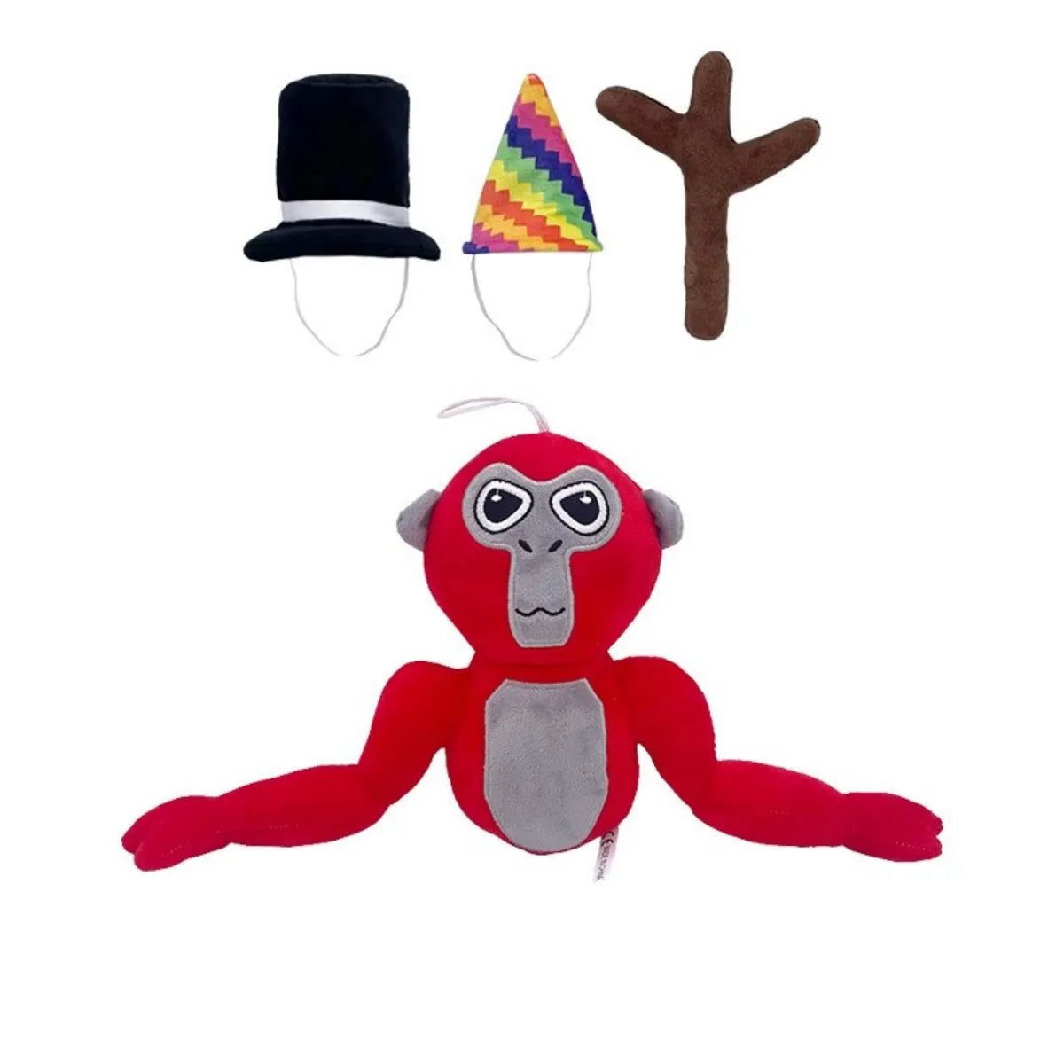Plush toy of a colorful monkey