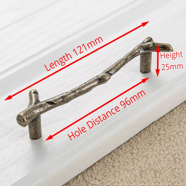Aesthetic furniture handles in tree trunk design for every room