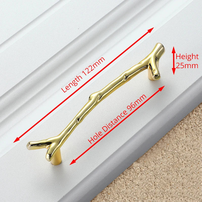 Aesthetic furniture handles in tree trunk design for every room