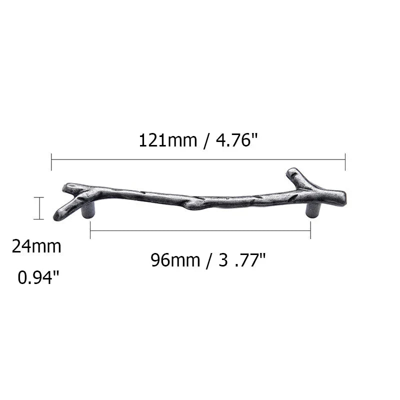 Aesthetic furniture handles in tree trunk design for every room