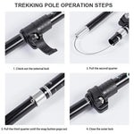 Lightweight foldable trekking poles – Ideal for hiking and camping