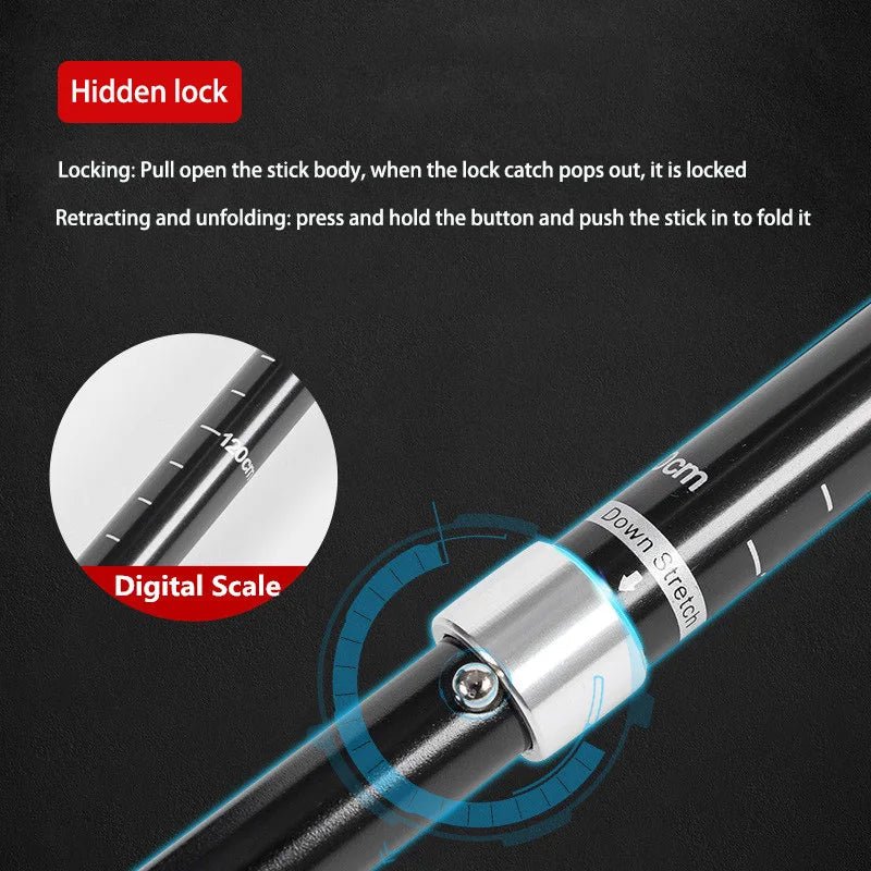 Lightweight foldable trekking poles – Ideal for hiking and camping