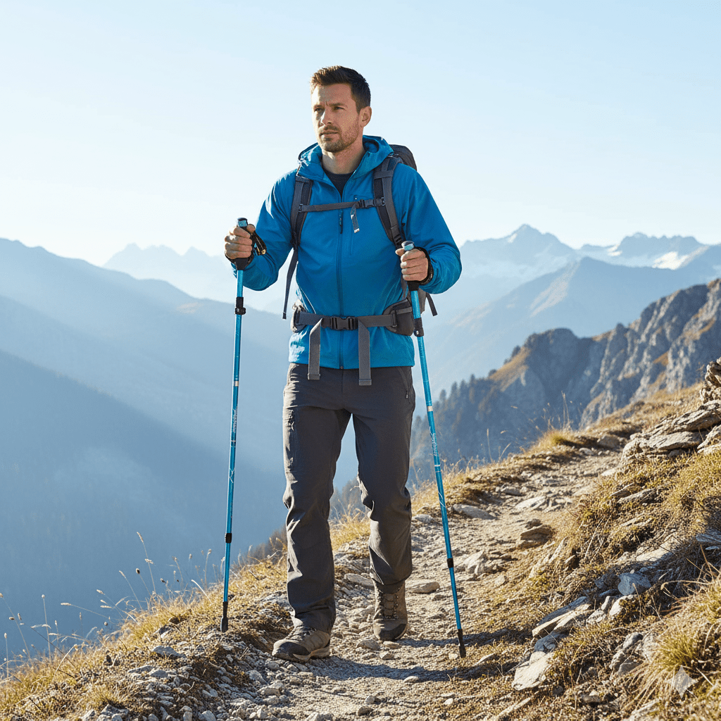 Lightweight foldable trekking poles – Ideal for hiking and camping