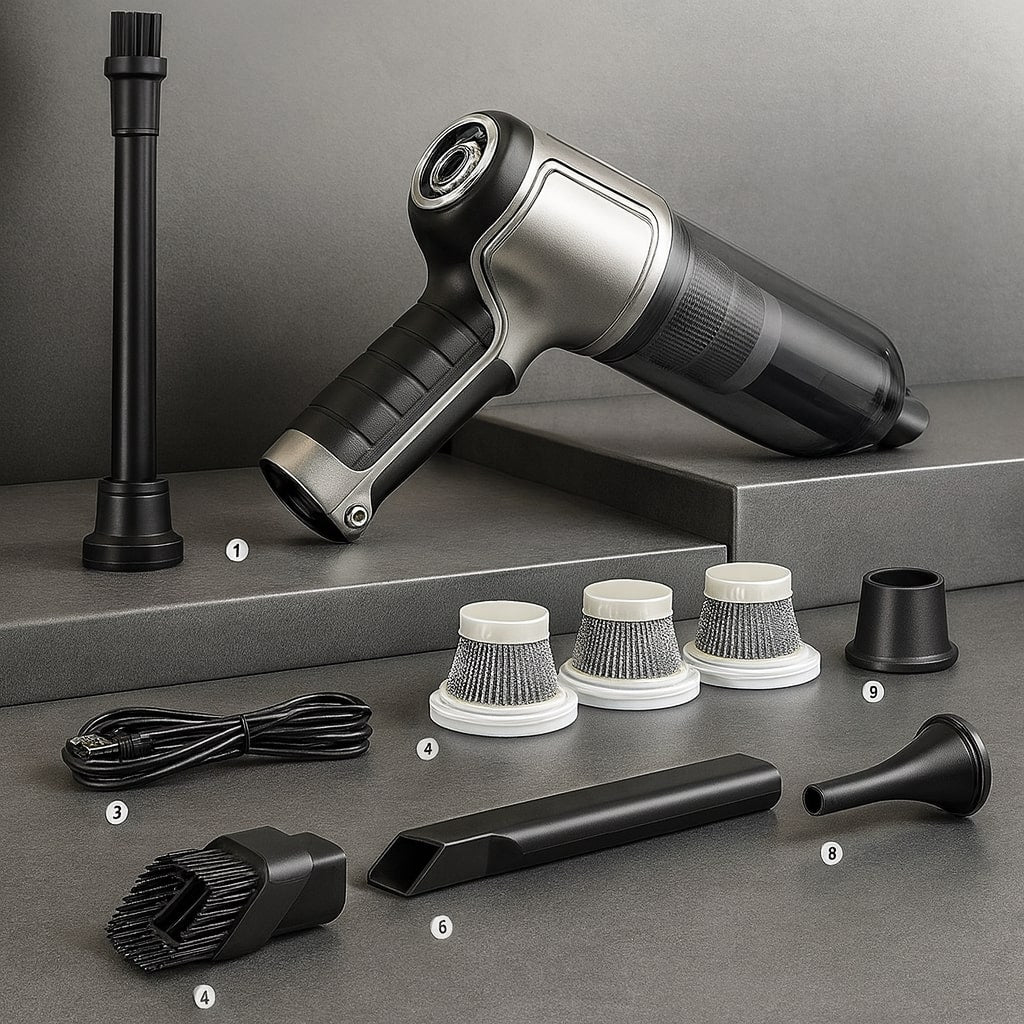 Compact Handheld Vacuum Cleaner for Car and Home – TurboClean