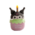 Plush Birthday Cake Toy with Lights and Sound for All Genders