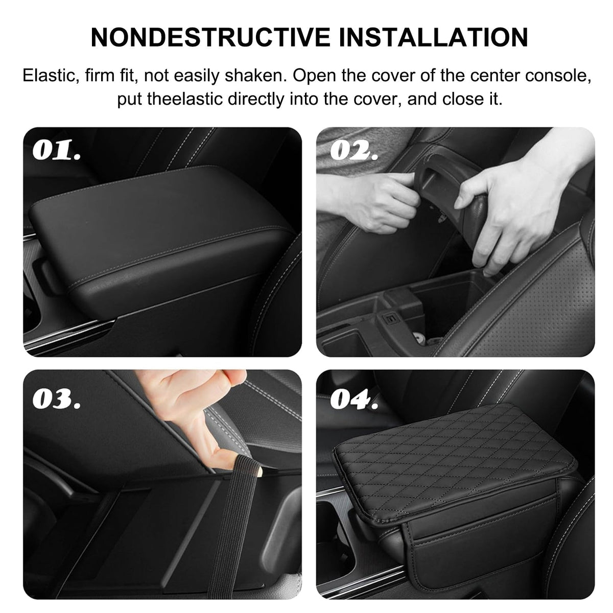 Storage Pocket Armrest Cover for Car Console - Unisex Design