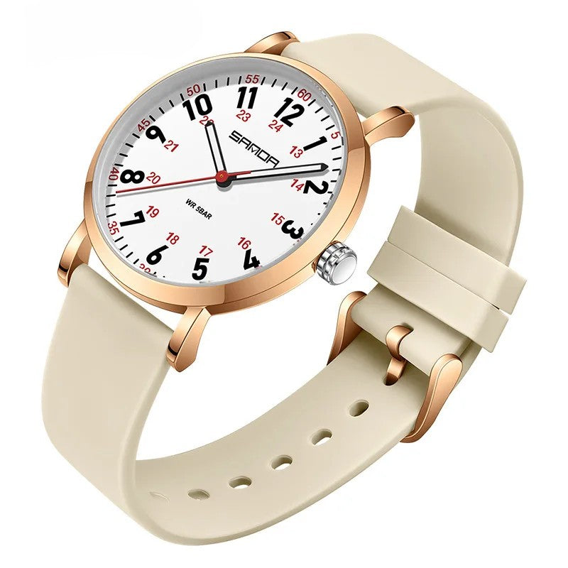 Healthcare Professional's Easy-to-Read Waterproof Watch for Unisex Use