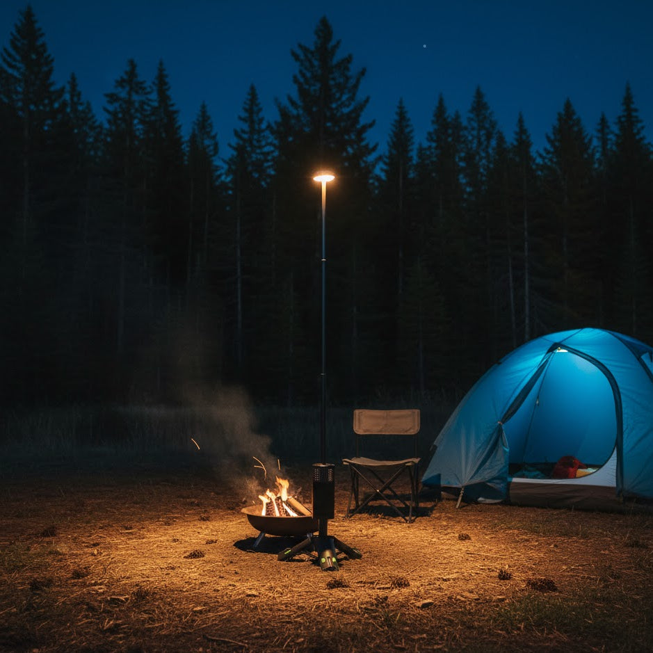 Rechargeable Camping Lantern with 10,000mAh Battery – Telescopic, Dimmable, and SOS Function
