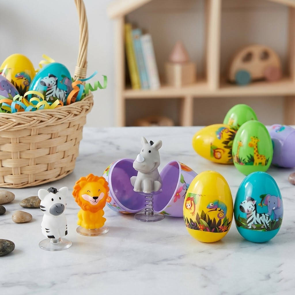 Colorful Animal Eggs for Easter Egg Fun – 12 Pieces