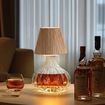 Battery-powered LED bottle lamp with dimming function