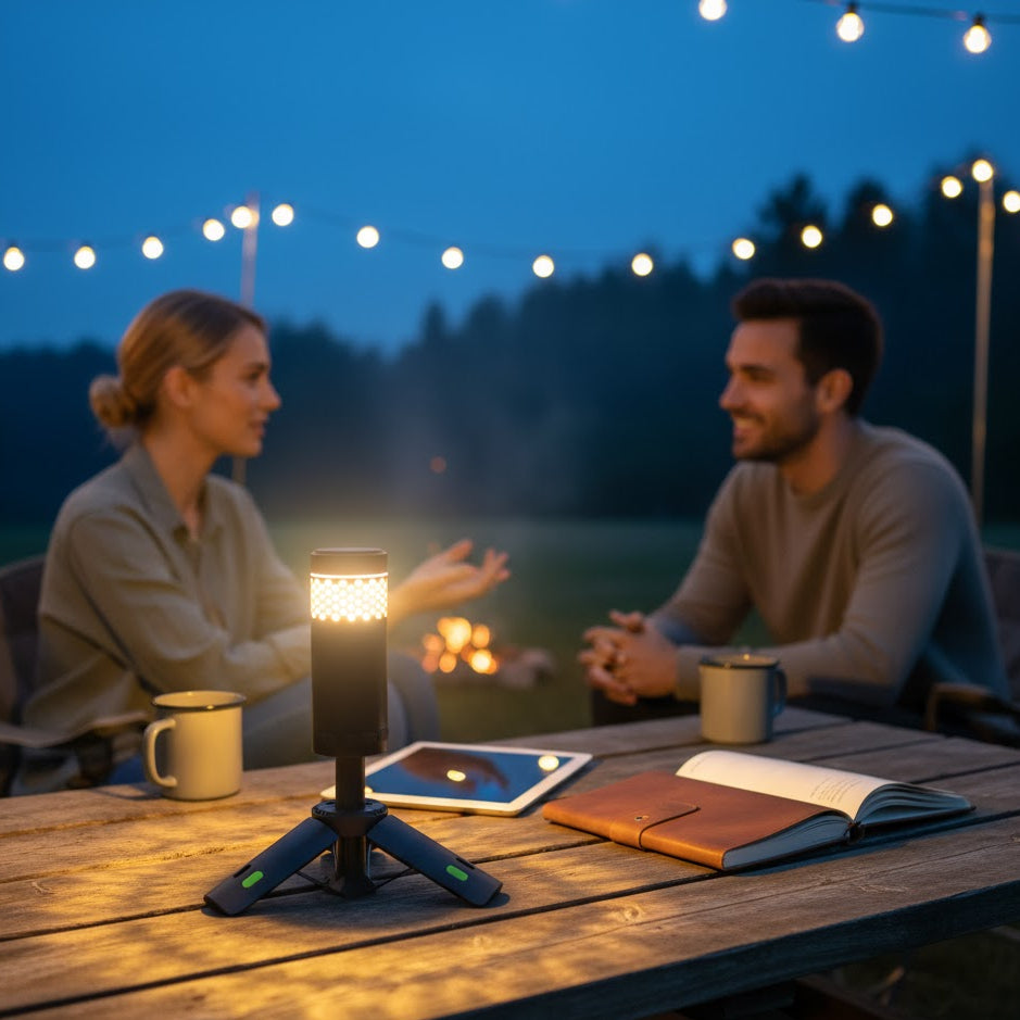 Rechargeable Camping Lantern with 10,000mAh Battery – Telescopic, Dimmable, and SOS Function