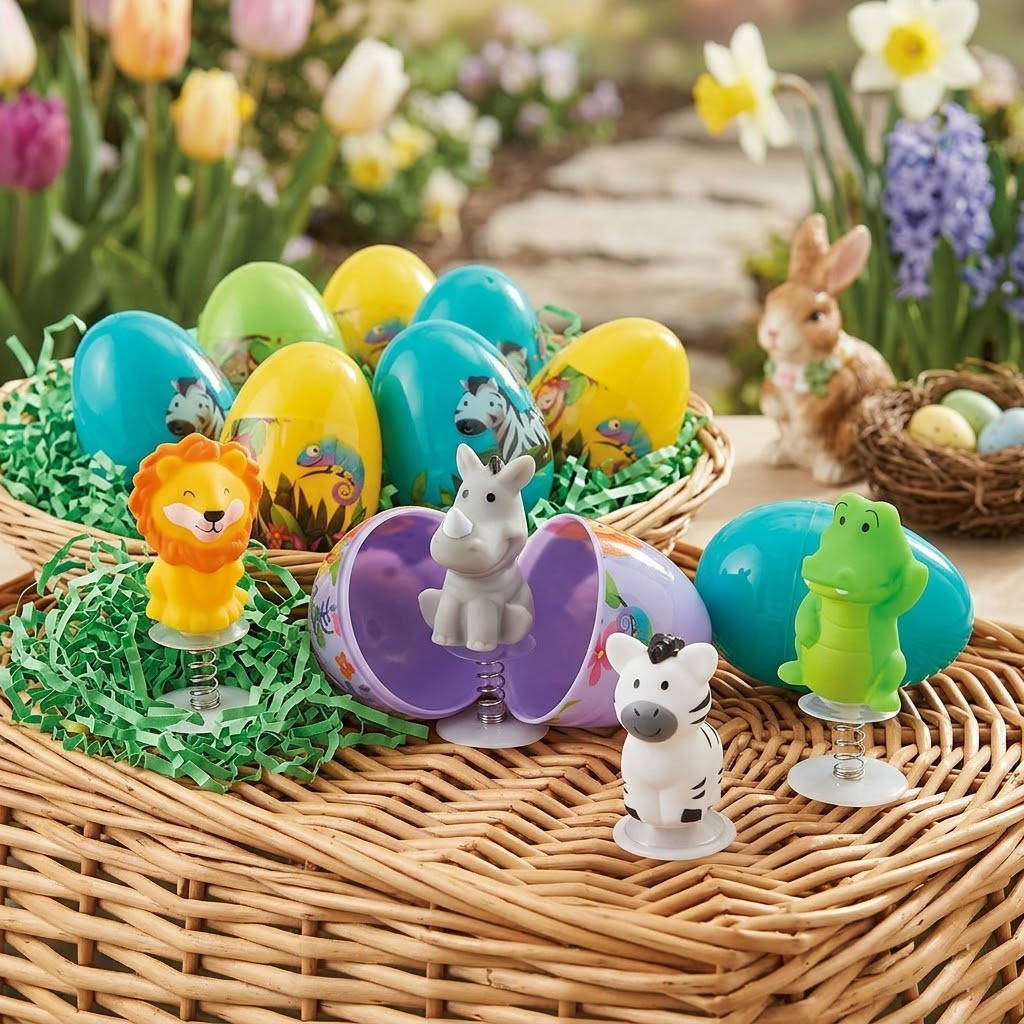 Colorful Animal Eggs for Easter Egg Fun – 12 Pieces