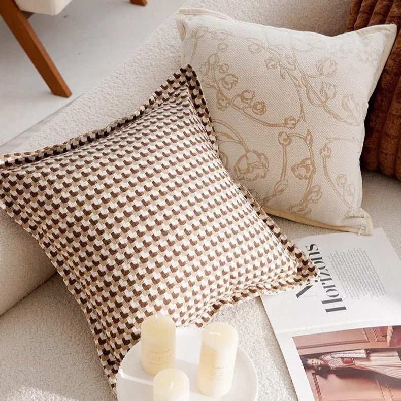 Luxuriöse Kissenbezüge mit stilvollem Jacquard-Muster