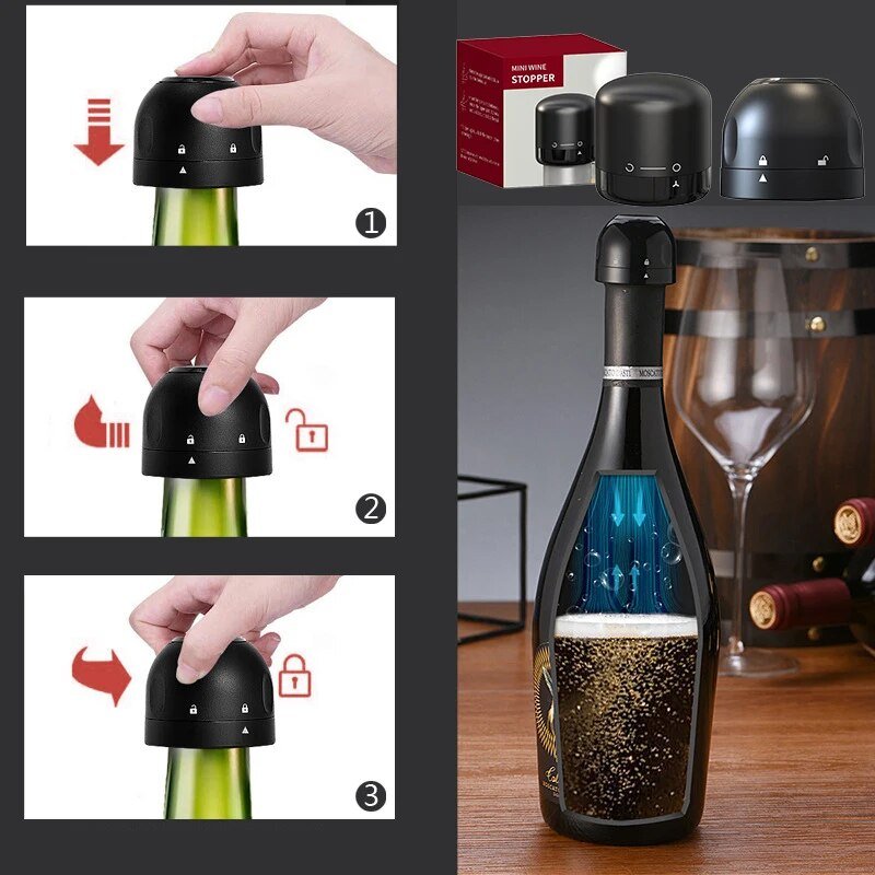 Weinfrischhalter (3 Stück) - Perfekte Lösung für angebrochene Flaschen