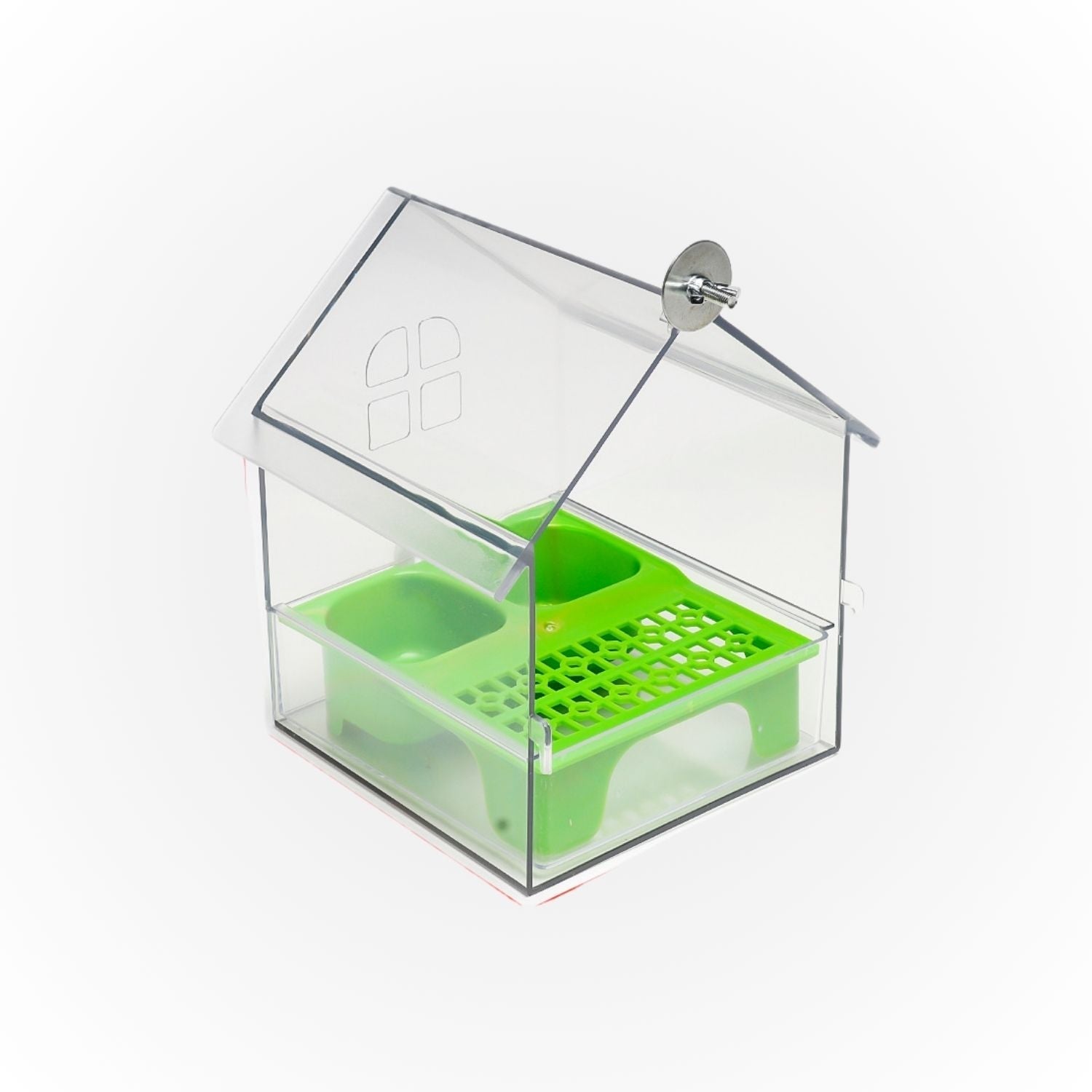 Bird Feeder and Bath – Space-Saving, Spill-Free Solution