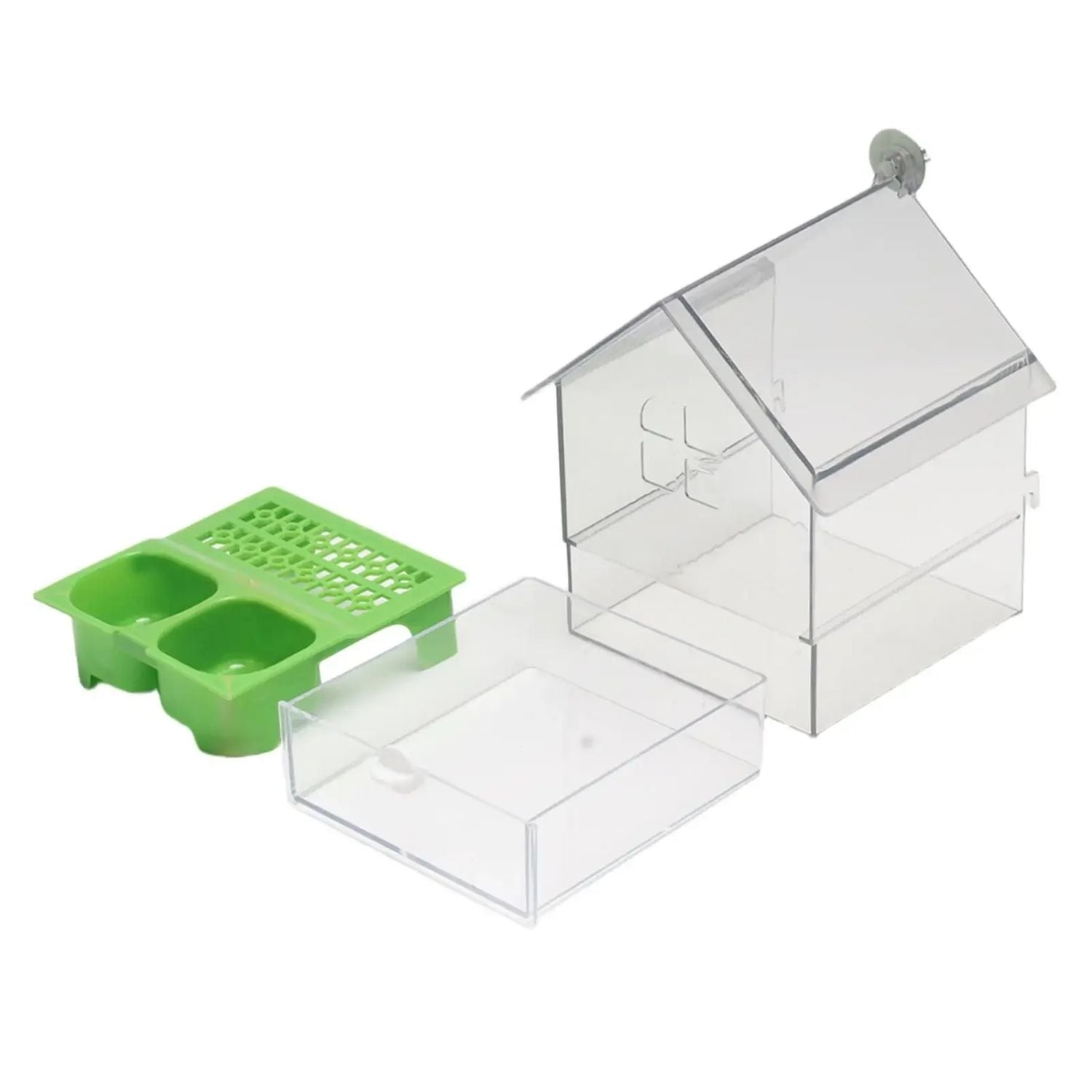 Bird Feeder and Bath – Space-Saving, Spill-Free Solution