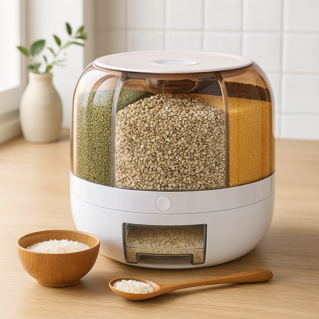 Hygienic Cereal Dispenser with Airtight Lid for Fresh Food