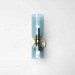 Moderne Glas-Wandleuchte mit Doppelkopf-LED