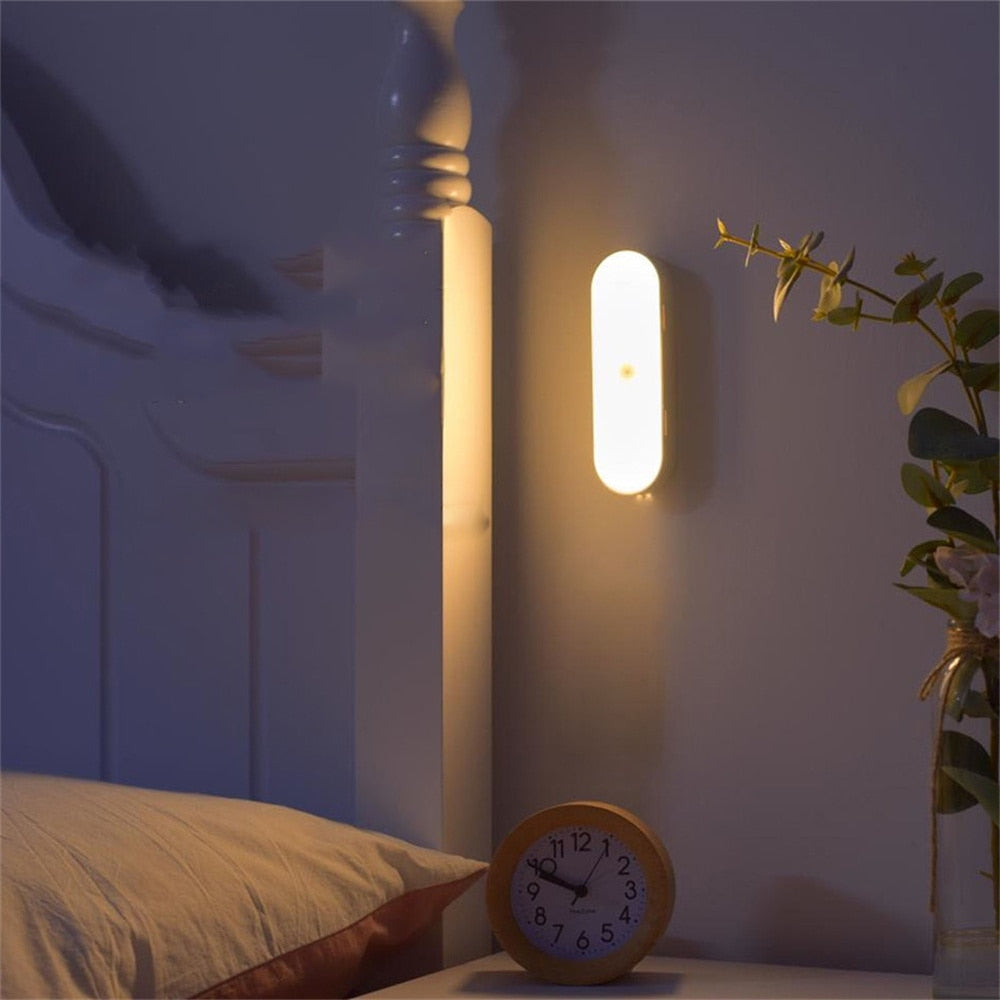 Smart wall light with motion sensor for safe lighting