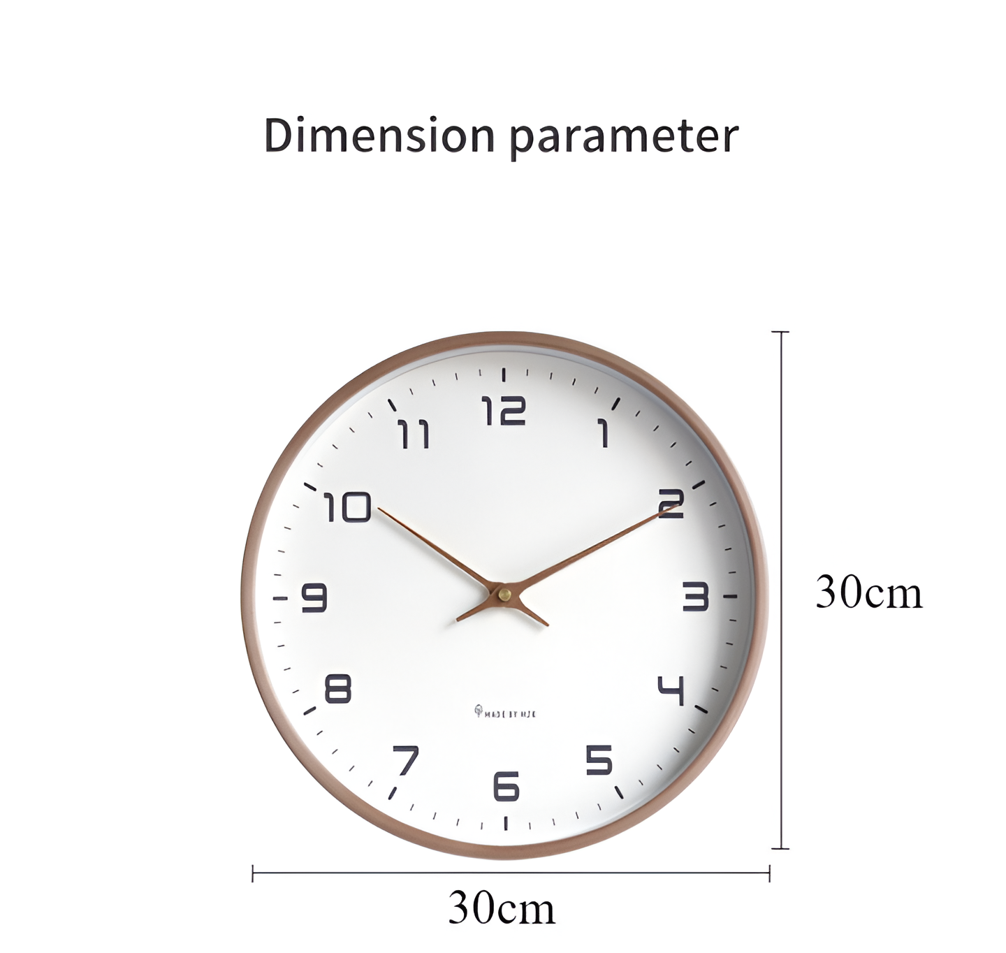 Stilvolle Wanduhr aus Holz im skandinavischen Design