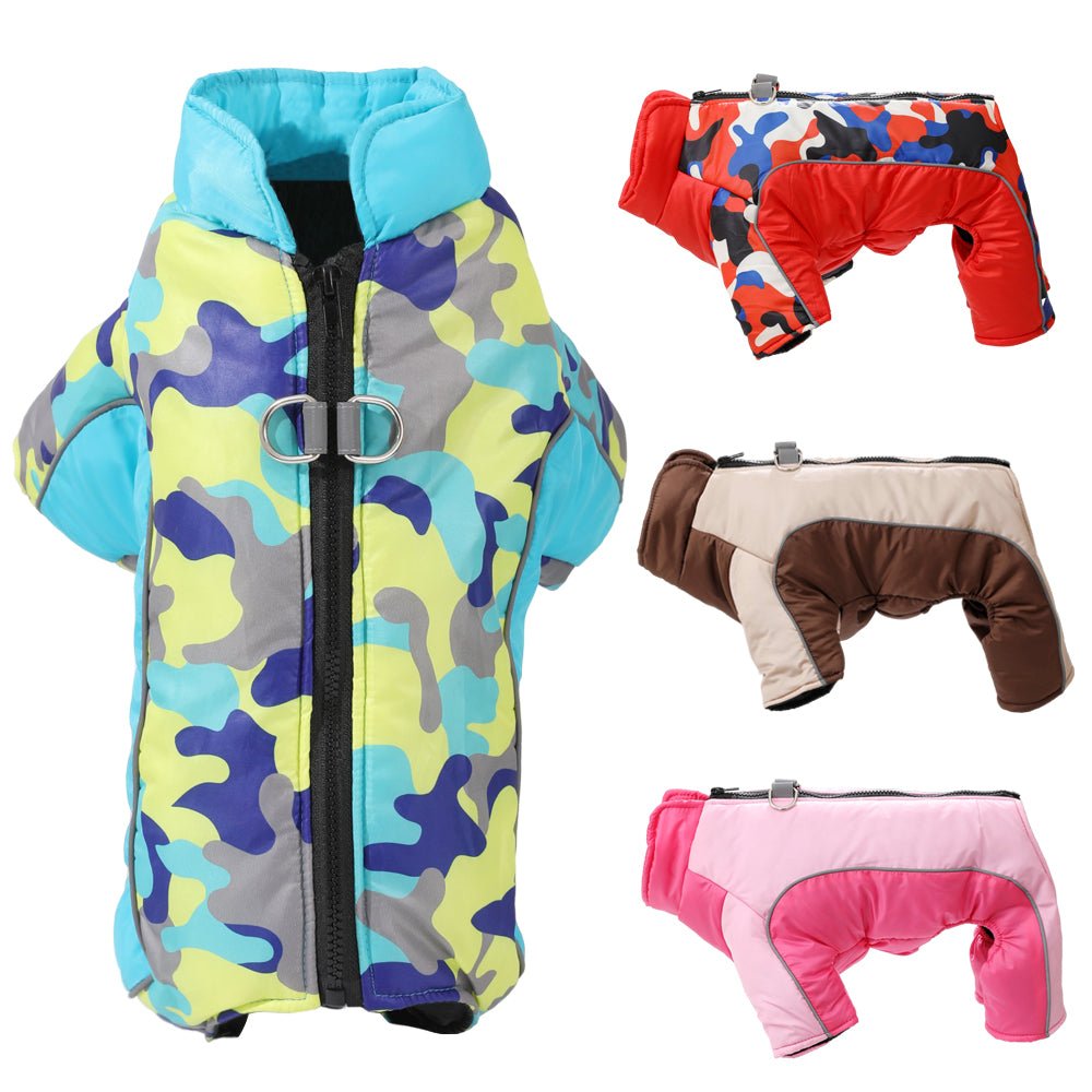 Waterproof Winter Coat for Dogs with Reflective Stripes