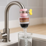Efficient water filter for fresh drinking water directly from the tap