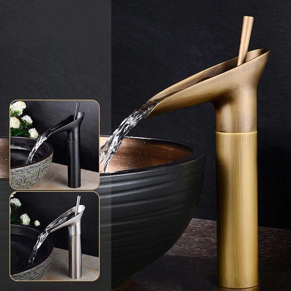 Antiker Wasserfall-Wasserhahn für Küche und Bad – Stilvolles Design