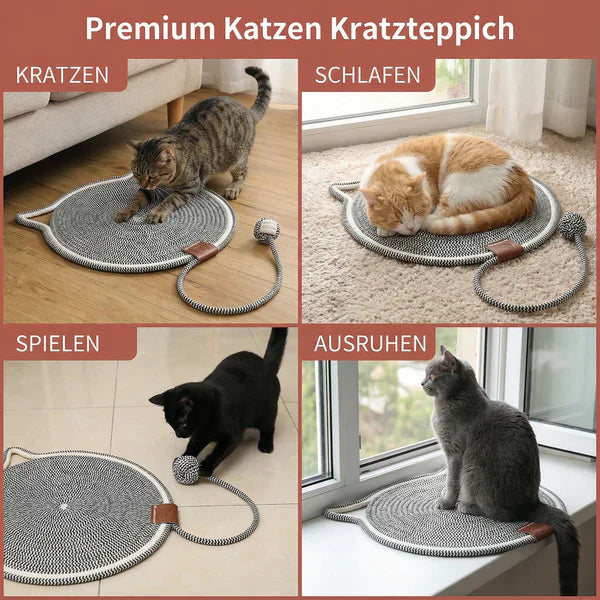 2-in-1 Kratzteppich und Spielmatte für Katzen