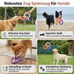 Robustes Kau Spielzeug für Hunde mit 3 Ringen, zahnfreundlich