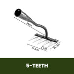 Carbon steel weeding rake with pointed tines